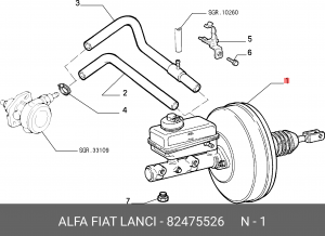 Усилитель тормозной системы 82475526 ALFA FIAT LANCIA