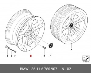 Диск колеса 36 11 6 780 907 BMW