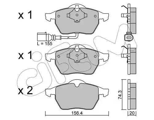 Комплект тормозных колодок, диско 822-181-4 CIFAM