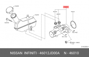 Главный тормозной цилиндр 46012-JD00A NISSAN