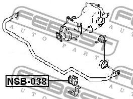 Втулка стабилизатора NSB-038 FEBEST