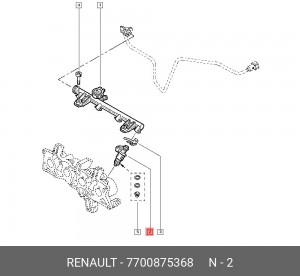 Клапанная форсунка 7700875368 RENAULT