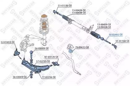 Наконечник рулевой тяги 55-02492-SX STELLOX