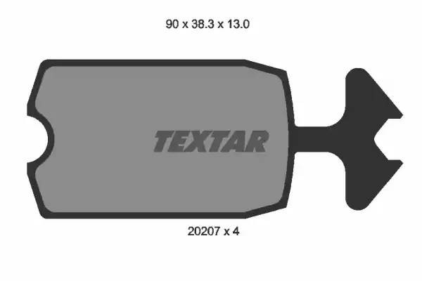 Комплект тормозных колодок, диско 2020709 TEXTAR