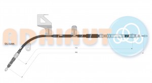 Трос ручного тормоза 550285 ADRIAUTO