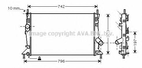 Радиатор охлаждения ДВС FDA2370 AVA