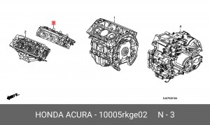 Головка блока цилиндров в сборе 10005RKGE02 HONDA
