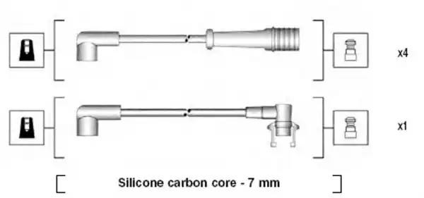 Ккомплект проводов зажигания 941145320729 MAGNETI MARELLI