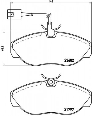 Комплект тормозных колодок, диско P23083 BREMBO