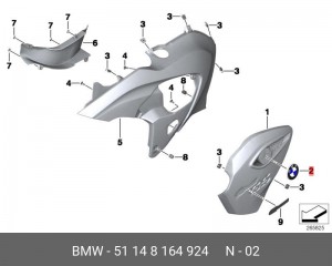 Эмблема 51 14 8 164 924 BMW