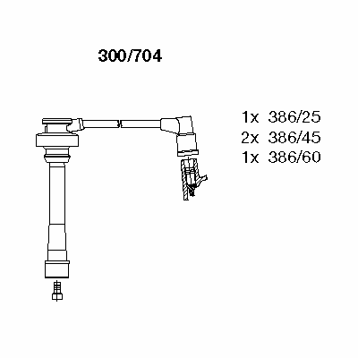 Ккомплект проводов зажигания 300704 BREMI