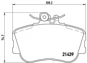 Комплект тормозных колодок, диско P06017 BREMBO