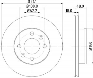 Тормозной диск MDC1725 MINTEX