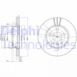 Тормозной диск BG3025 DELPHI