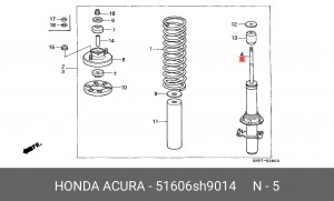 Амортизатор 51606SH9014 HONDA