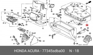 Крышка панели приборов 77345SDBA00 HONDA