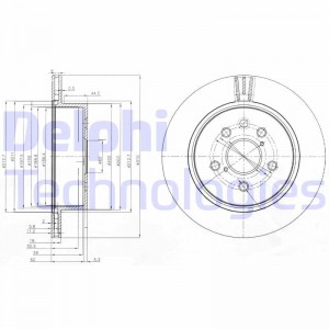 Тормозной диск BG4024 DELPHI