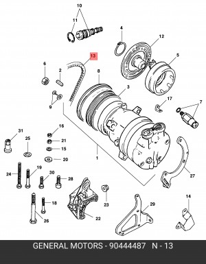 Клиновой ремень 90444487 GENERAL MOTORS