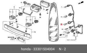 Стекло фонаря 33301S04004 HONDA