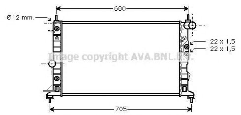 Радиатор охлаждения ДВС OLA2220 AVA
