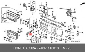 Замок крышки багажника 74861S10013 HONDA