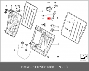 Комплект ремонтный 51 16 9 061 388 BMW