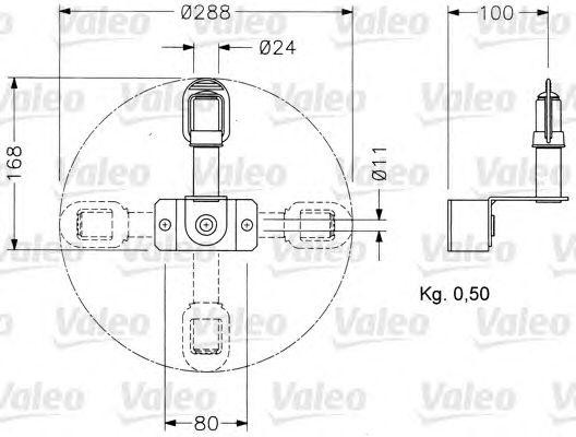 Вставка фары, фара рабочего освещения 040033 VALEO PHC
