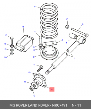 Подвеска, двигатель NRC7491 LAND ROVER