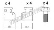 Комплектующие, колодки дискового тормоза KIT012 TRUSTING