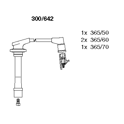 Ккомплект проводов зажигания 300642 BREMI