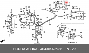 Тормозной шланг 46430SR3938 HONDA