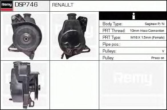 Гидравлический насос, рулевое управление DSP746 DELCO REMY