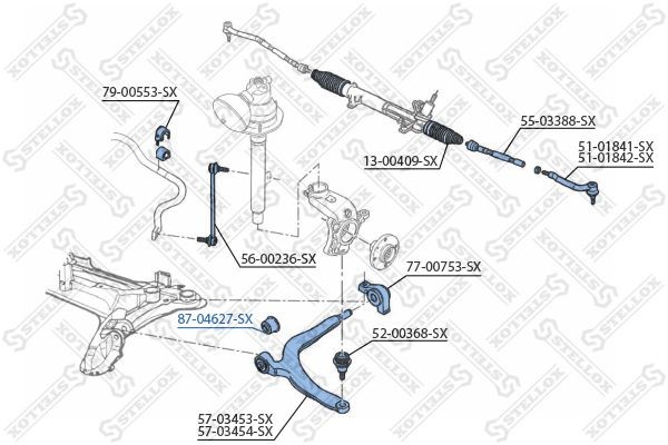 Сайлентблок 87-04627-SX STELLOX