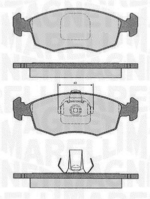 Комплект тормозных колодок, диско 430216170313 MAGNETI MARELLI