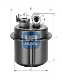Топливный фильтр 31.538.00 UFI