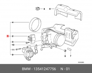 Патрубок дроссельной заслонки 13 54 1 247 756 BMW