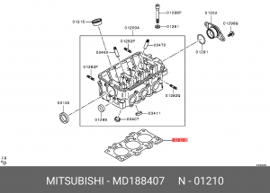 Прокладка, головка цилиндра MD188407 MITSUBISHI