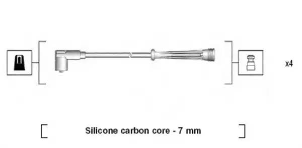 Ккомплект проводов зажигания 941145350732 MAGNETI MARELLI