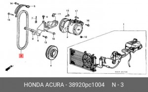 Клиновой ремень 38920PC1004 HONDA