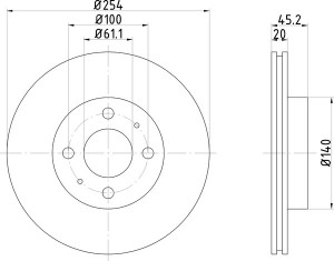 Тормозной диск MDC818 MINTEX