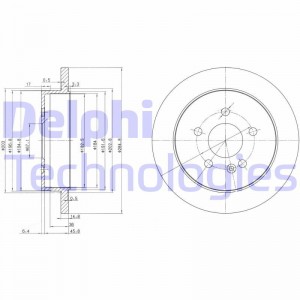 Тормозной диск BG3398 DELPHI