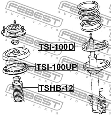 Проставка пружины подвески TSI-100D FEBEST