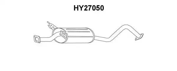 Глушитель выхлопных газов конечный HY27050 VENEPORTE
