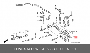 Рычаг независимой подвески колеса, подвеска колеса 51365-SS0-000 HONDA