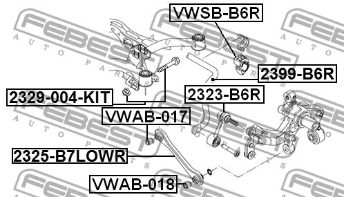 Сайлентблок VWAB-017 FEBEST