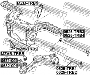 Рычаг подвески 0525-TRB2 FEBEST