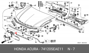 Замок капота 74120SEAE11 HONDA
