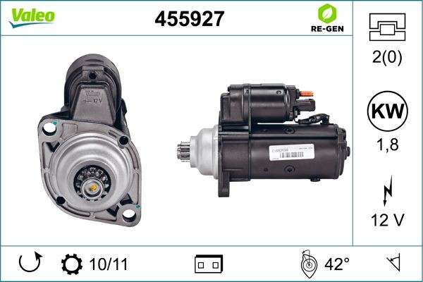 Стартер 455927 VALEO PHC