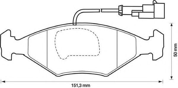 Комплект тормозных колодок, диско 571917B BENDIX JURID