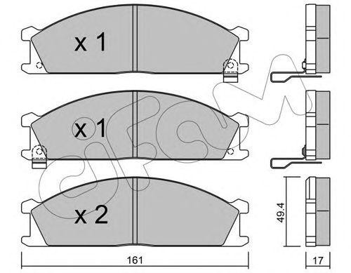 Комплект тормозных колодок, диско 822-107-1 CIFAM